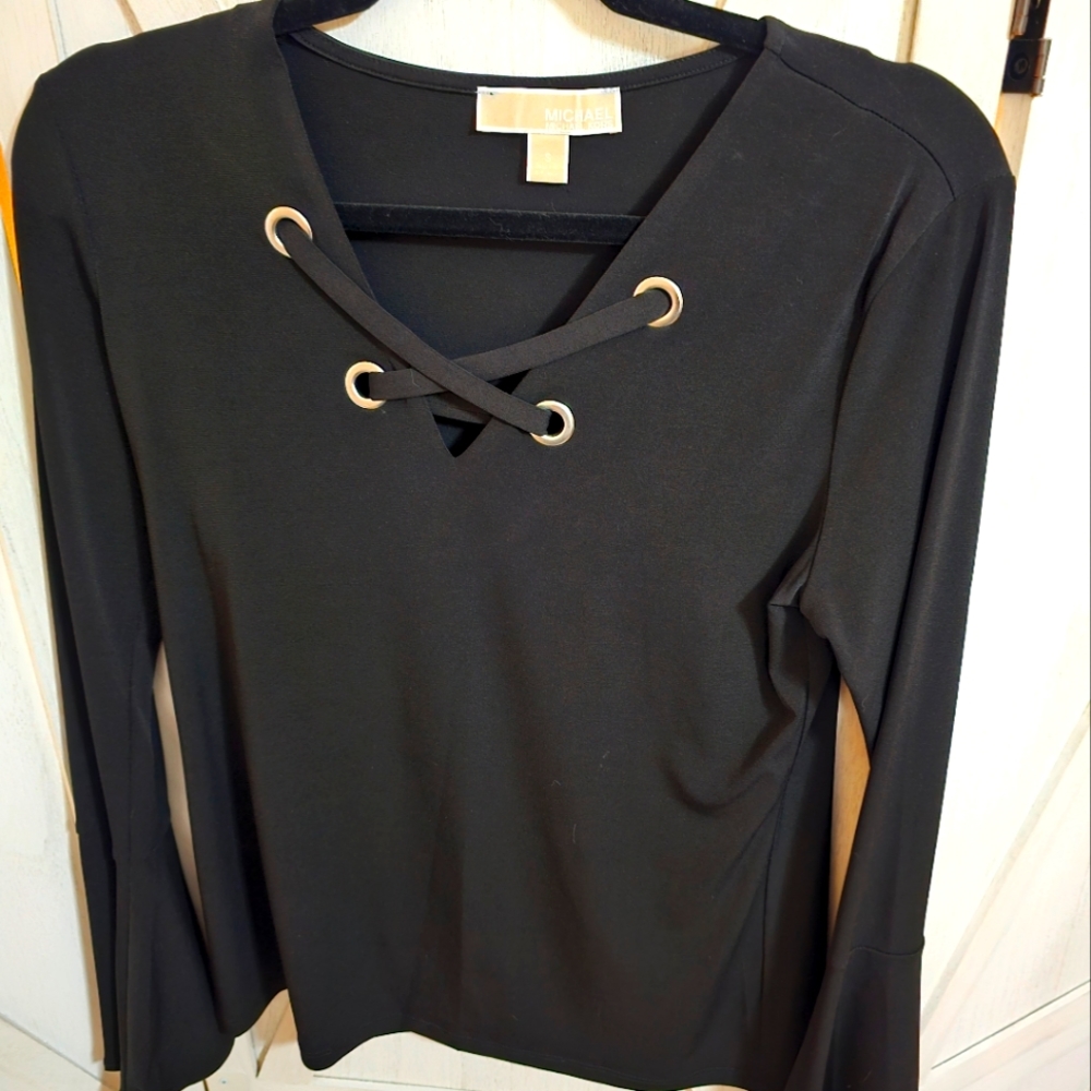 MICHAEL KORS - Small, Waistline Style, Lace-Up Detail, Blouse
